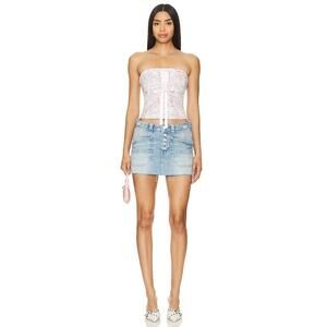 Free People We The Free x REVOLVE Izzie Denim Mini Skirt Size 25 boho girlie